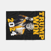 Donald Trump Won 2024 Election Inauguration Men Wo Fleecedecke (Vorderseite (Horizontal))