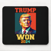 Donald Trump Won 2024 Election Inauguration Men Wo Mousepad (Vorne)