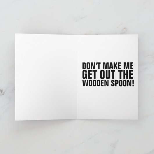 DONALD TRUMP WOODEN SPOON FUNNY BIRTHDAY CARD KARTE (Innenseite)