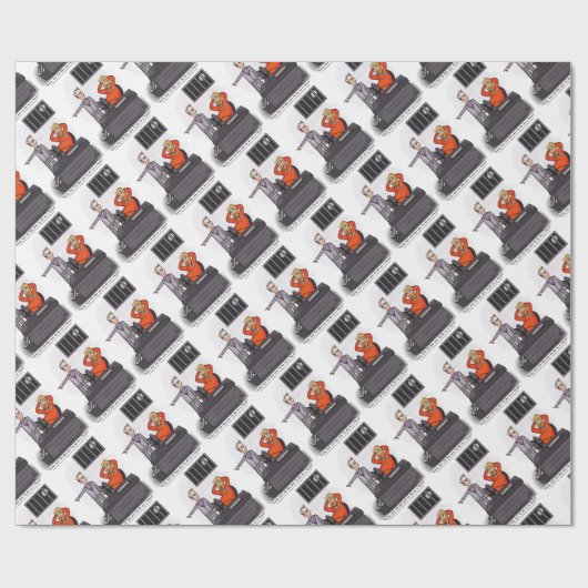 Donald Trump Wrapping Paper Geschenkpapier (Flach)