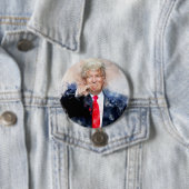Donald Trump zeigt Aquarellbilder Button (Beispiel)