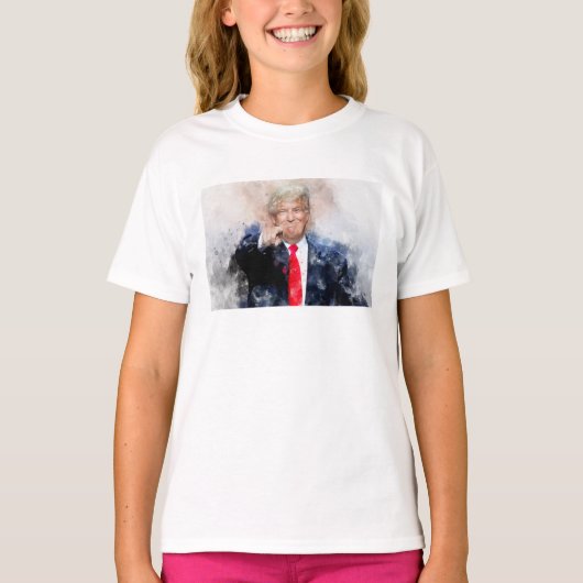 Donald Trump zeigt Aquarellbilder T-Shirt (Vorderseite)