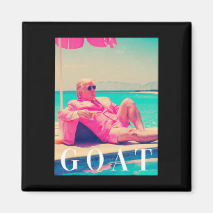 Donald Trump Ziege Lustige Kunst Kunst Meme Retro  Magnet