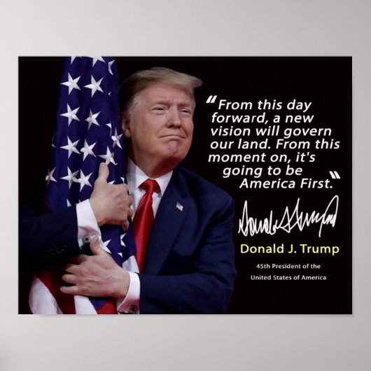 Donald Trump Zitat Poster 8" x 11,5" (Vorne)