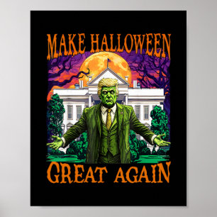 Donald Trump Zombie Macht Halloween wieder groß Tr Poster