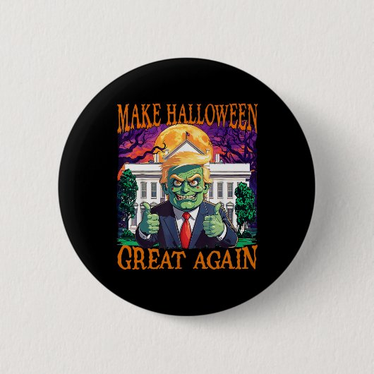 Donald Trump Zombie Make Halloween Great Again Tru Button (Vorderseite)