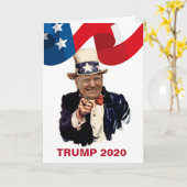 DONALD TRUMPamerikanische Flagge 2020 Karte (Gelbe Blume)