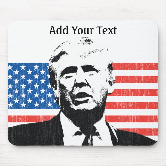 Donald- Trumpamerikanische Flagge addText Mousepad (Vorne)