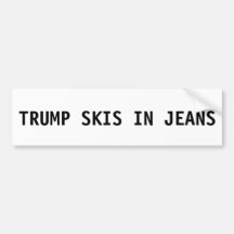 Donald- TrumpAutoaufkleber - Skis in den Jeans