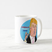 Donald TrumpCartoon-Kaffee-Tasse 2016 Kaffeetasse (VorderseiteRechts)