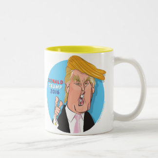 Donald TrumpCartoon-Kaffee-Tasse 2016 Zweifarbige Tasse