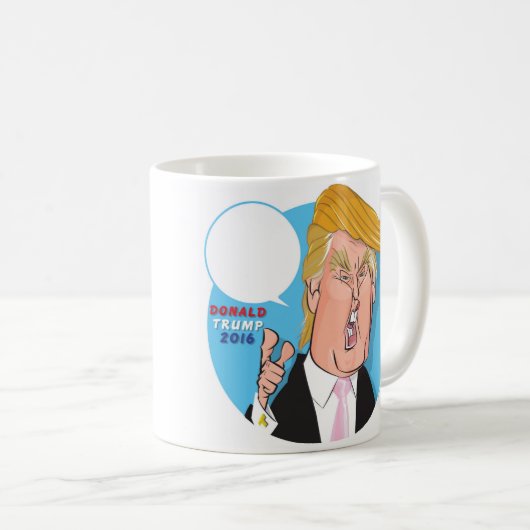 Donald- TrumpCartoon-Kaffee-Tasse - Sie schreiben Kaffeetasse (VorderseiteRechts)