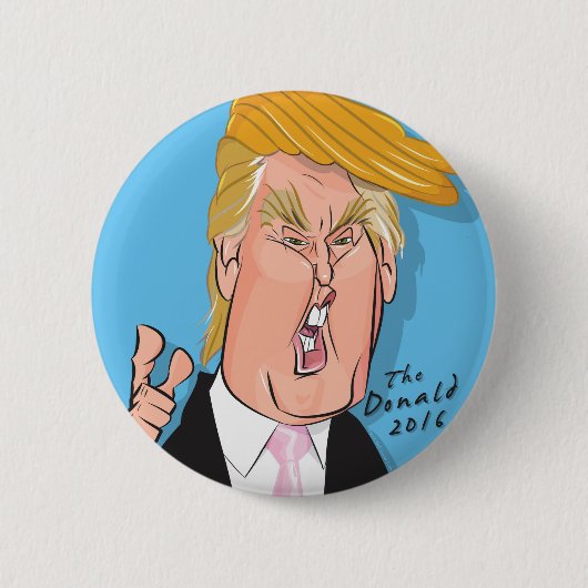 Donald- TrumpCartoon-Knopf Button (Vorderseite)