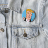 Donald- TrumpCartoon-Knopf Button (Beispiel)