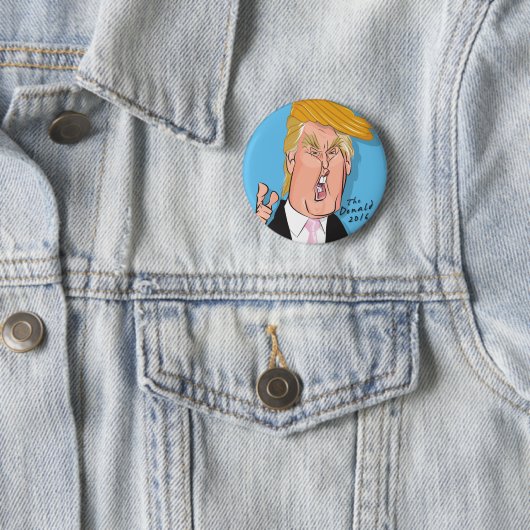 Donald- TrumpCartoon-Knopf Button (Beispiel)