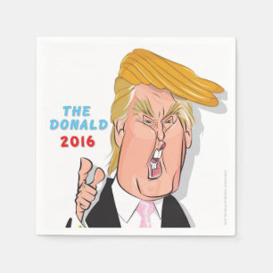 Donald- TrumpCartoonpapierservietten Serviette