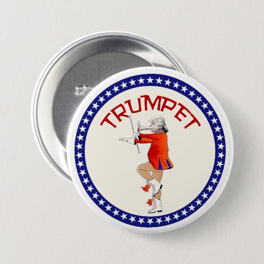 Donald Trumpet Button (Vorne & Hinten)