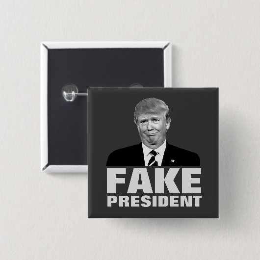 Donald- TrumpFake-PRÄSIDENT Button (Vorne & Hinten)