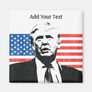 Donald- TrumpFlagge-Gewohnheits-Text Magnet