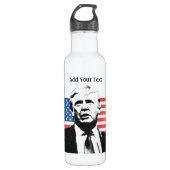 Donald- TrumpFlagge-Gewohnheits-Text Trinkflasche (Vorderseite)