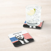 Donald- TrumpFlagge-Gewohnheits-Text Untersetzer (Rechte Seite)