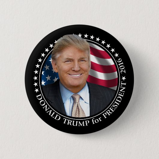 Donald- TrumpFoto - Präsident 2016 Button (Vorderseite)