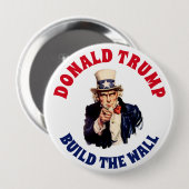 DONALD- TRUMPgestalt DIE WAND Button (Vorne & Hinten)