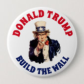 DONALD- TRUMPgestalt DIE WAND Button (Vorderseite)