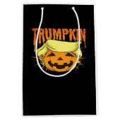 Donald Trumpkin Funny Präsident Party Halloween Cl Mittlere Geschenktüte (Vorderseite)