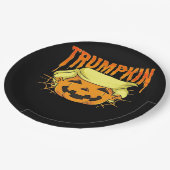 Donald Trumpkin Funny Präsident Party Halloween Cl Pappteller (Schrägansicht)