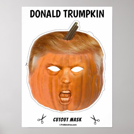 Donald Trumpkin Halloween Mask Poster (Vorne)