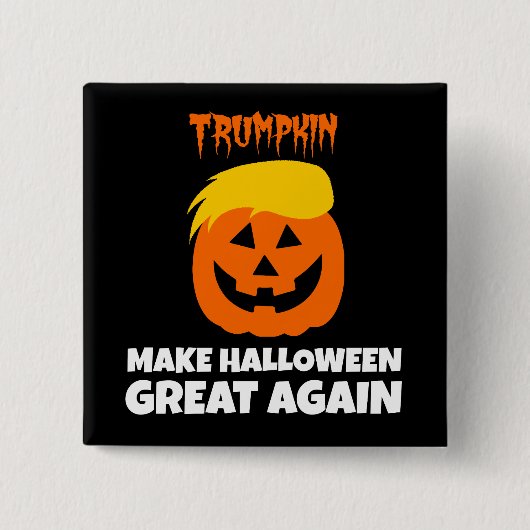 Donald Trumpkin machen Halloween groß wieder Button (Vorderseite)