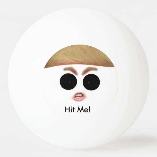 Donald- TrumpKlingeln Pong Ball.  Schlagen Sie Tischtennisball (Vorderseite)