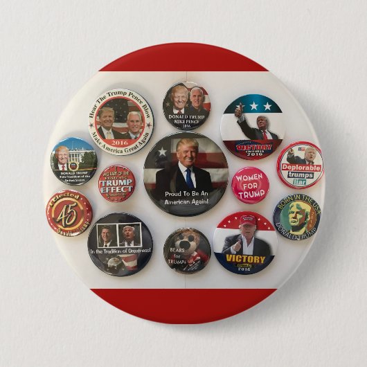 Donald- Trumpknopf-Collage Button (Vorderseite)