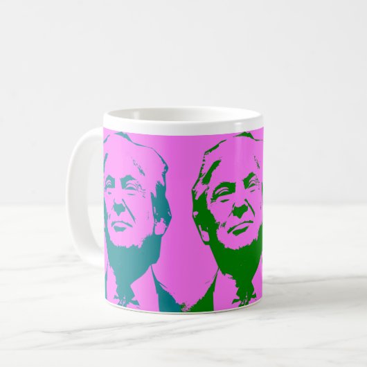 Donald- TrumpPop-Kunst-Abstimmungs-Trumpf 2020 Kaffeetasse (Vorderseite Links)