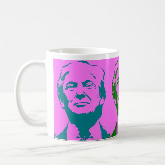 Donald- TrumpPop-Kunst-Abstimmungs-Trumpf 2020 Kaffeetasse (Links)