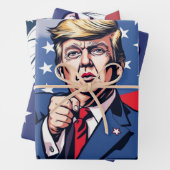 Donald Trumps Einfluss auf die US-Politik Geschenkpapier Set (Beispiel)