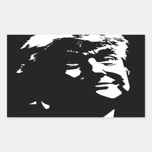 Donald- TrumpSilhouette Trumphead Rechteckiger Aufkleber