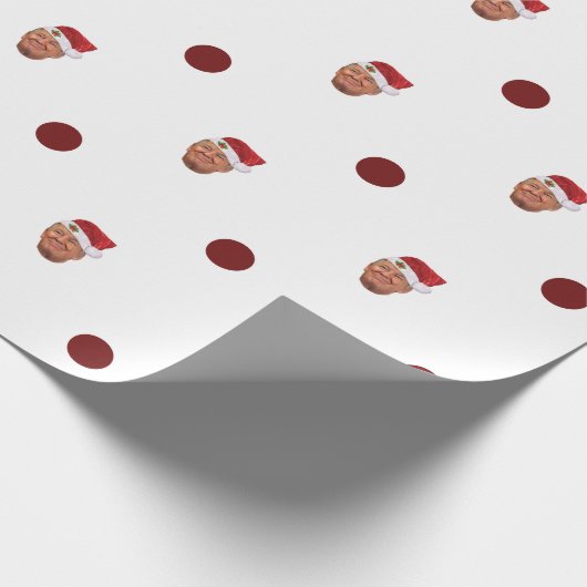 Donald- TrumpTupfen-WeihnachtsPackpapier Geschenkpapier (Ecke)