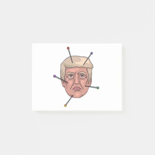 Donald- TrumpVoodoo-Puppen-Button-Illustration Post-it Klebezettel (Vorderseite)