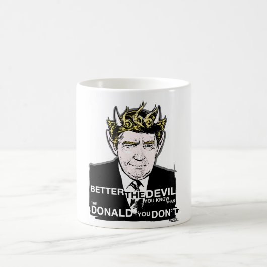 Donald- Trumpwahl-Teufel-Horn-Tasse Kaffeetasse (Mittel)
