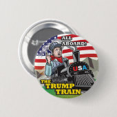 Donald- Trumpzug politische amerikanische Bewegung Button (Vorne & Hinten)