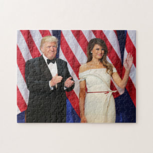Donald- u. Melania-Trumpf an der Einweihung Puzzle