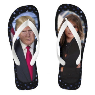 DONALD- U. MELANIA-TRUMPF BADESANDALEN