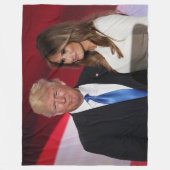 DONALD- U. MELANIA-TRUMPF FLEECEDECKE (Vorderseite)