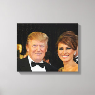 DONALD- U. MELANIA-TRUMPF LEINWANDDRUCK