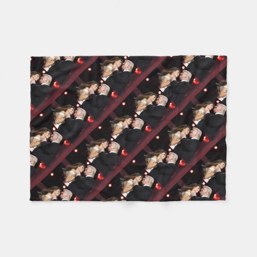 Donald und Melania Trump Fleecedecke (Vorderseite (Horizontal))
