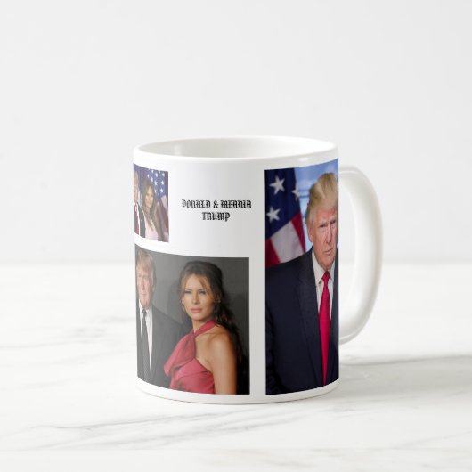 DONALD UND MELANIA TRUMP- KAFFEETASSE (VorderseiteRechts)