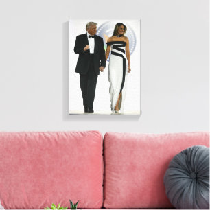 Donald und Melania Trump Leinwanddruck