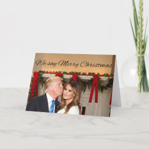 Donald und Melania: Wir sagen Frohe Weihnachten! Feiertagskarte